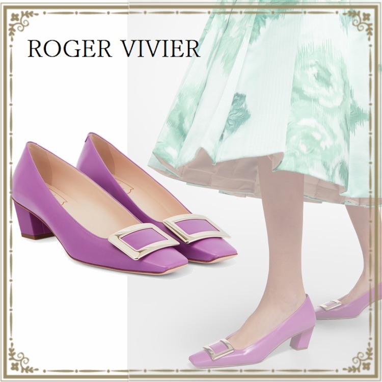 【送料関税込】ROGER VIVIER Belle Vivier patent leather pumps