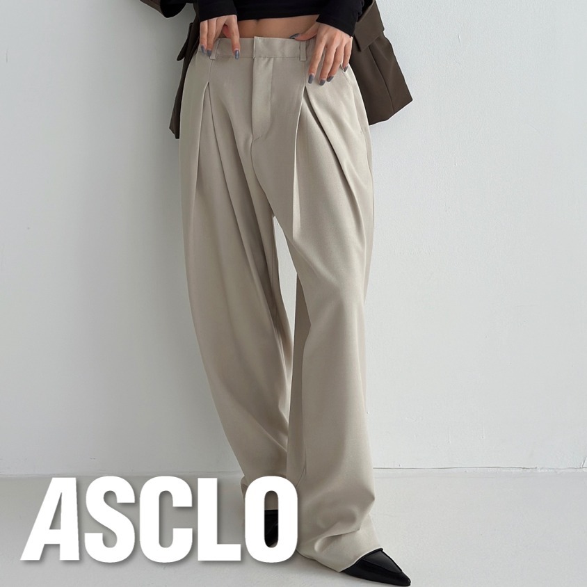パンツ Pleddy Dear Each Tuck Slacks (3color)