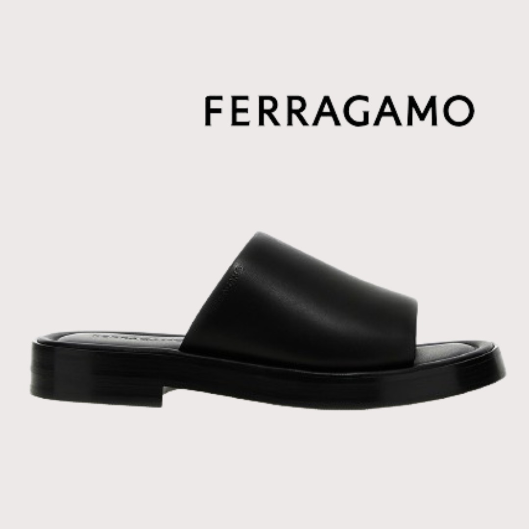 【FERRAGAMO】ロゴ入サンダル◆関税・送料込◆