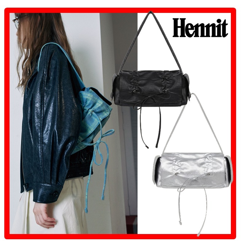 ☆韓国の人気☆【HENNIT】☆Shirring Ribbon Ba.g☆バッグ☆