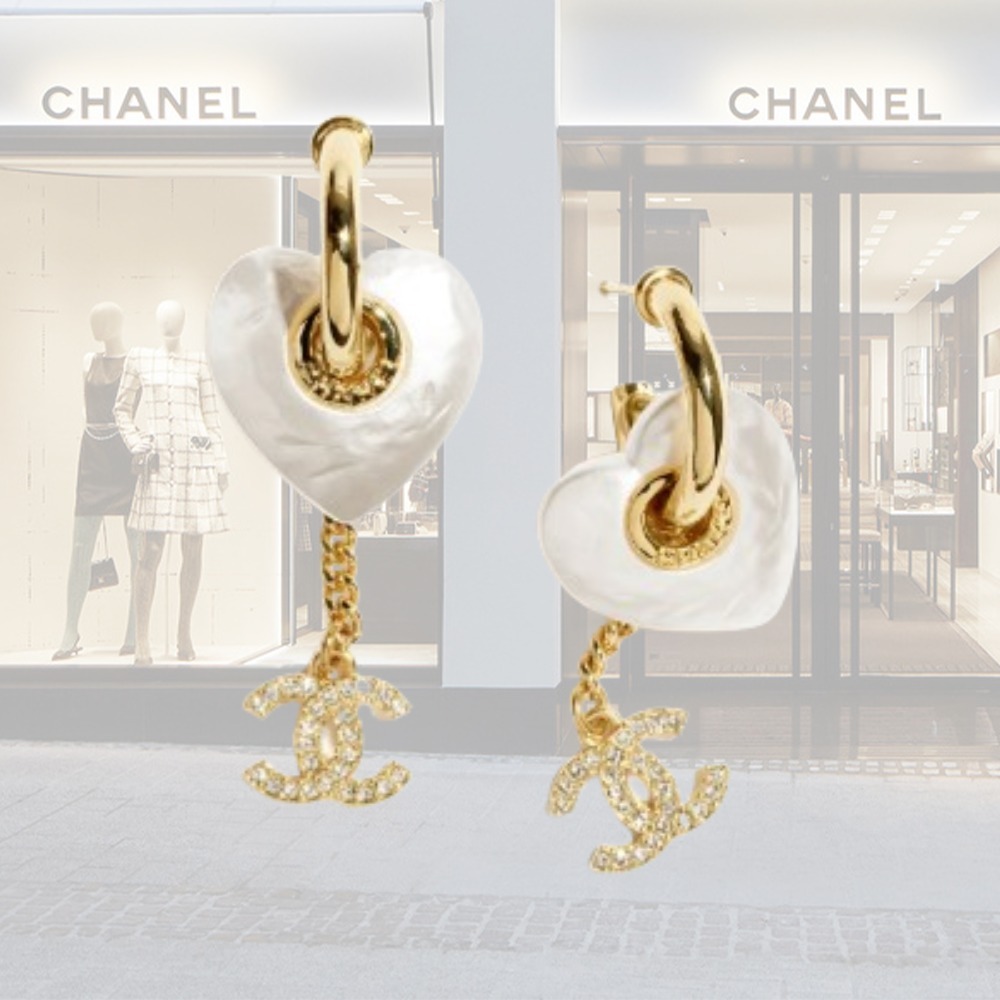 【CHANEL】 【シャネル】 ハート アクセサリー ピアス