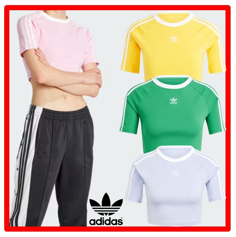 ☆韓国の人気☆【ADIDAS】☆W 3S BABY TEE ベビーTシャツ☆