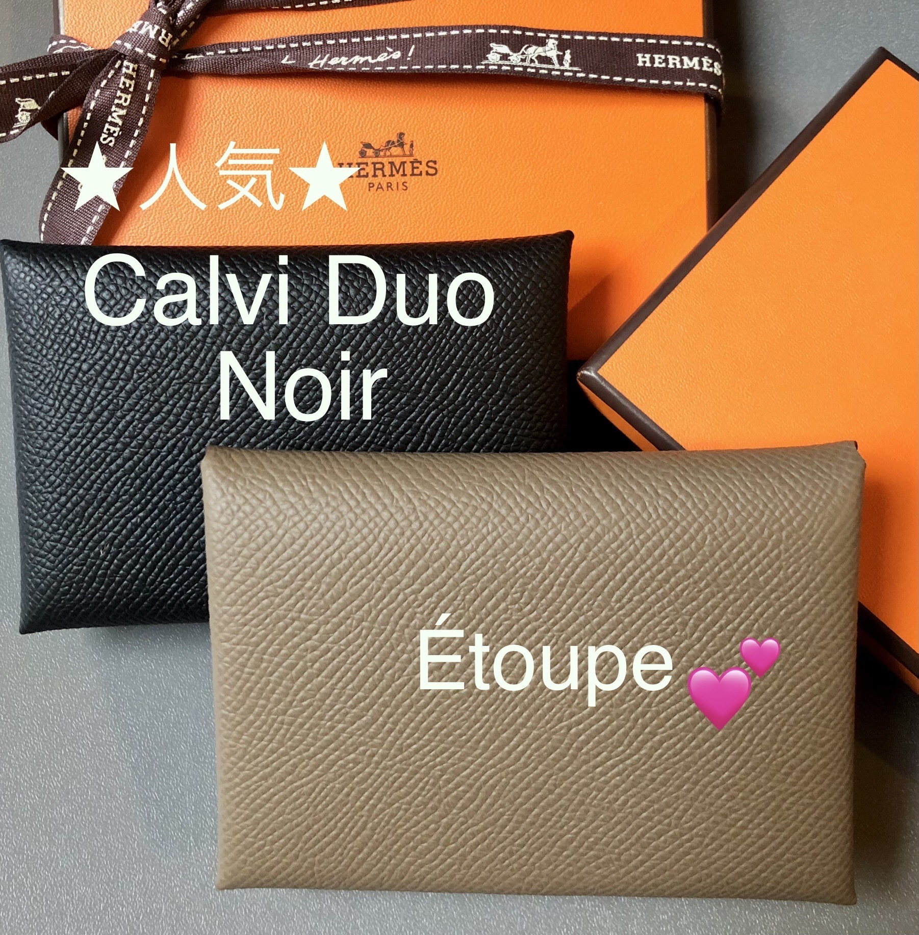 かっこいいブラック★HERMES CALVI DUO Black カルヴィデュオ