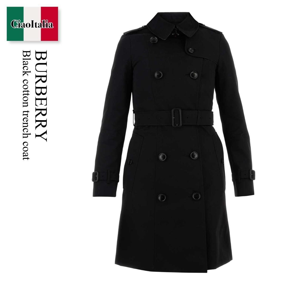 コート Burberry Black Cotton Trench Coat