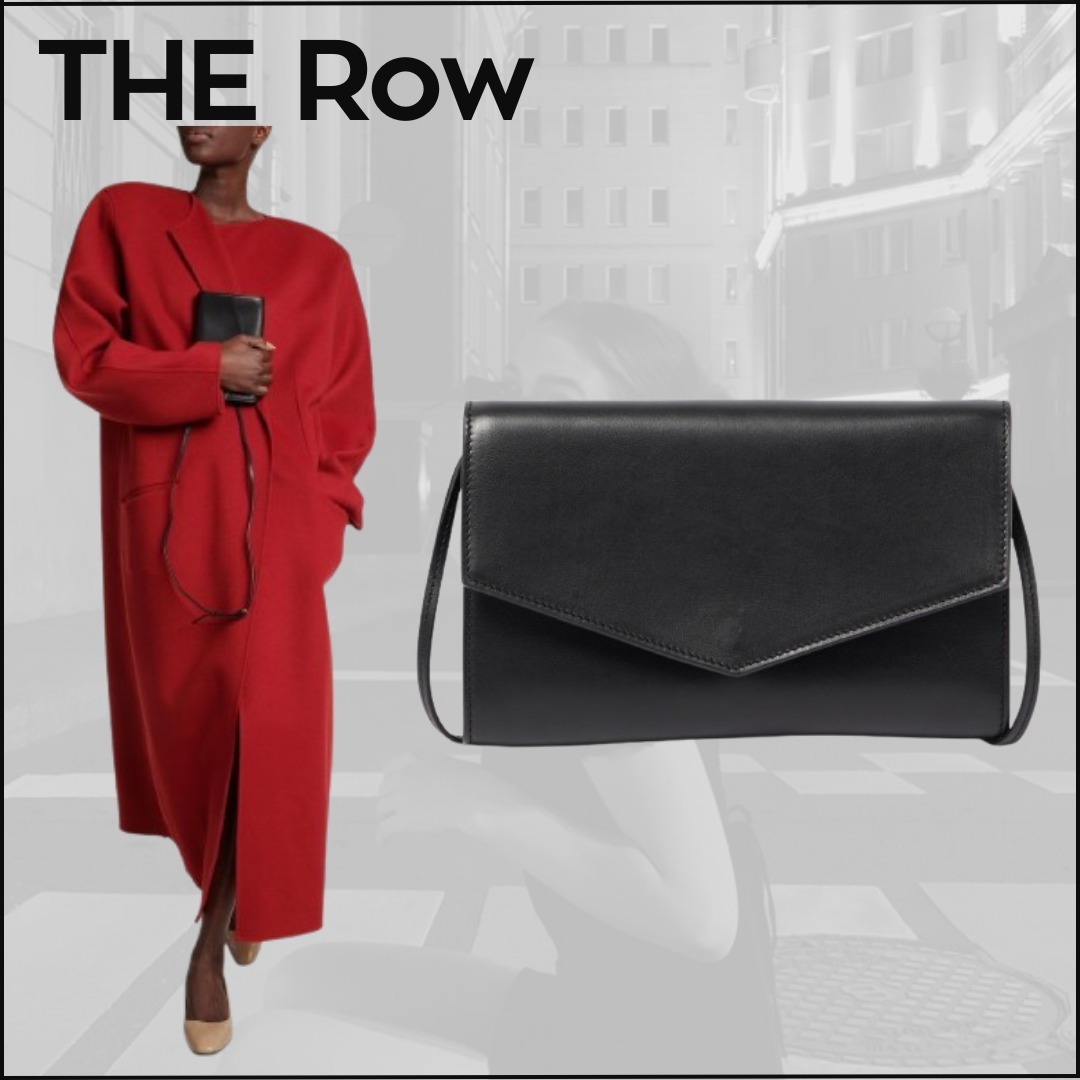 【The Row】Envelope leather crossbody bag