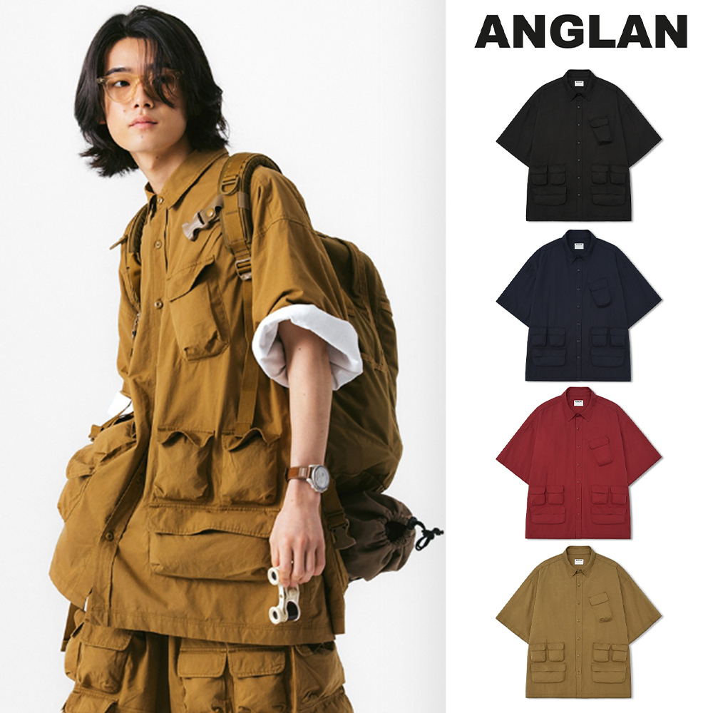 【ANGLAN】24SS★ [AG] Slather Utility Pocket Half Shirt