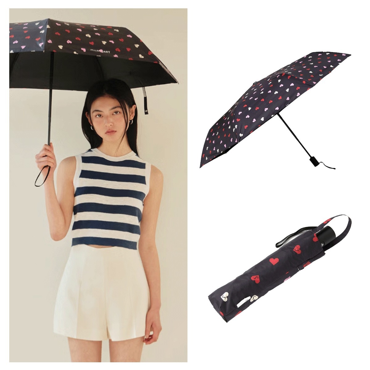 傘・レイングッズ JILLSTUART [PETIT HEART] Pattern production umbrella 4BFK539