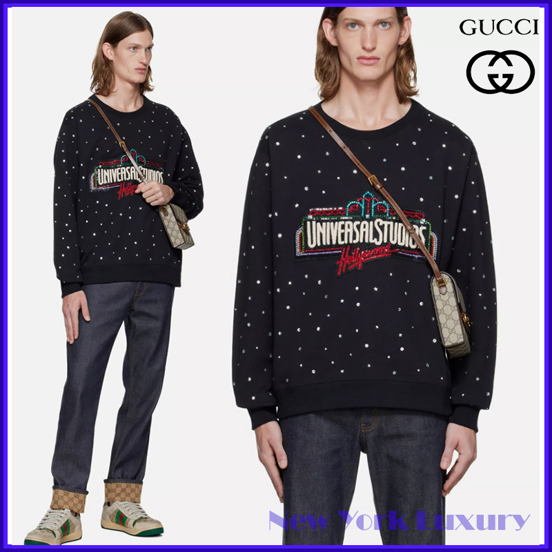 GUCCI★素敵！BLACK UNIVERSAL STUDIOS HOLLYWOOD SWEATSHIRT