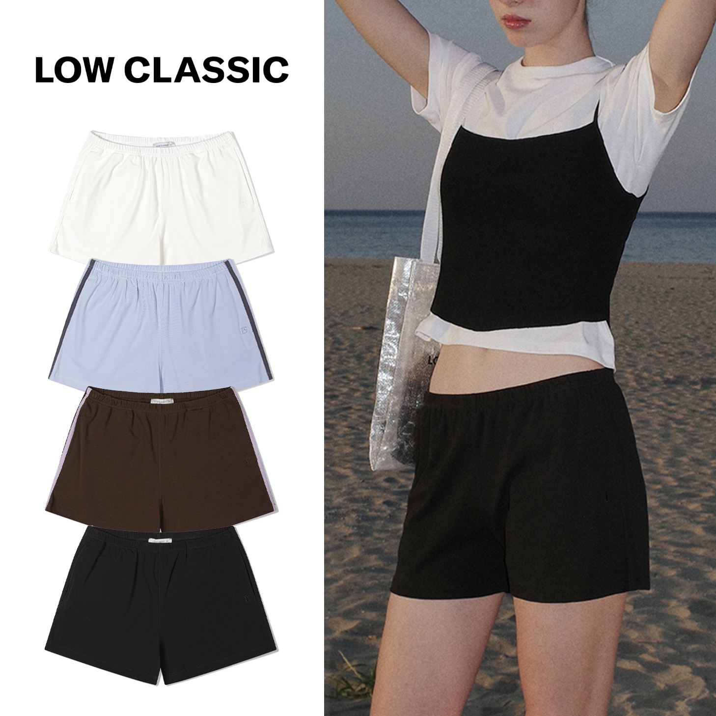 ショートパンツ LOW CLASSIC : 24SS / ORGANIC SILKET BANDING SHORTS (4COLORS)