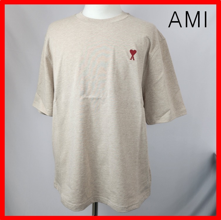 ★韓国の人気★【AMI PARIS】★DE COEUR Tシャツ★BEIGE★