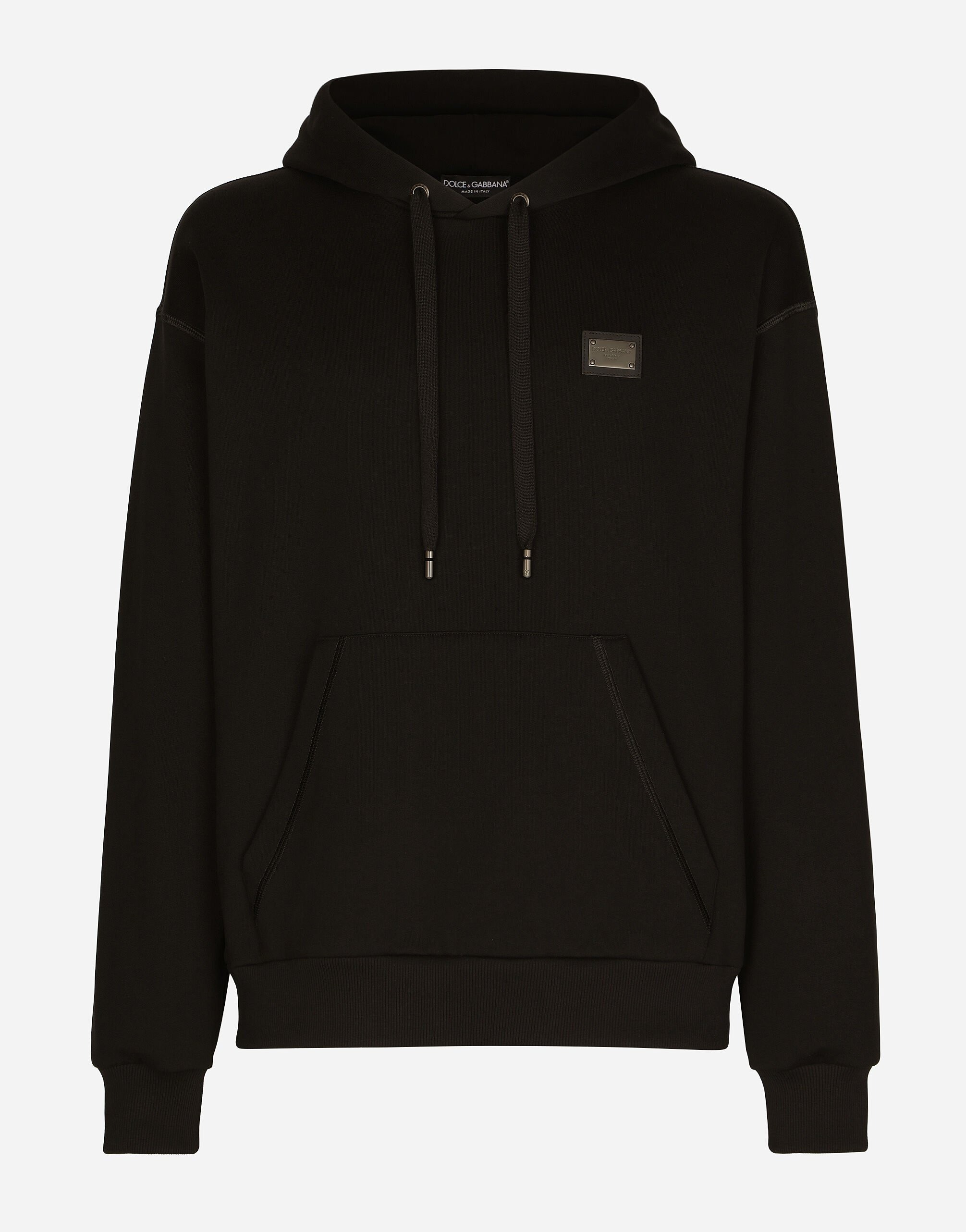 D&G DOLCE&GABBANA ロゴプレート スウェットパーカー D&G DOLCE&GABBANA ロゴプレート スウェットパーカー