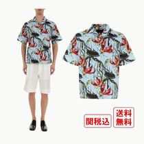 Prada アロハ柄 コットンシルク スウェット 赤黒 PRADA - PRADA アロハ シャツ 14ss プラダの通販 by 菊｜プラダ