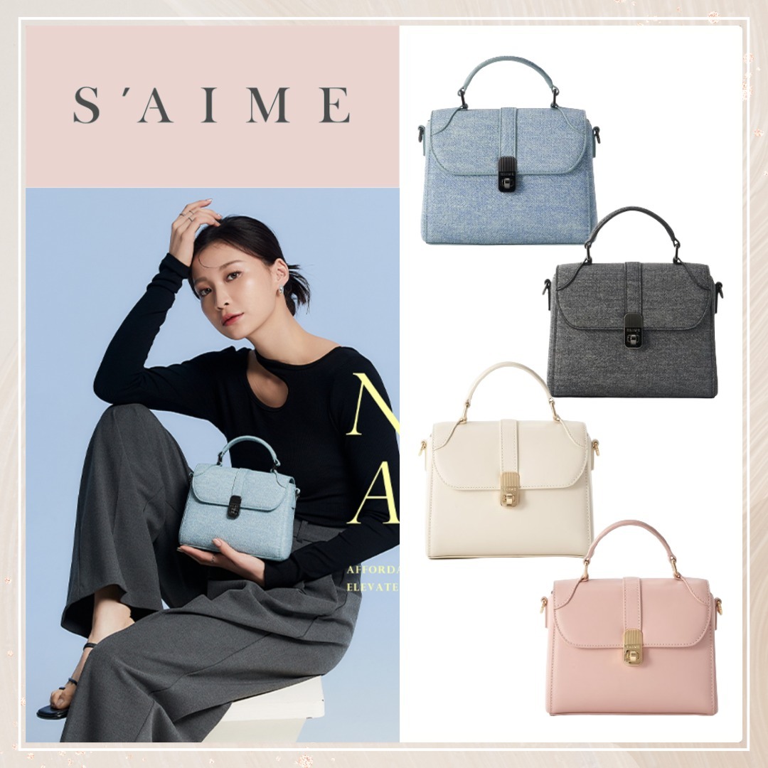 追跡有★S'AIME 本革 2WAY ハンドバッグ ショルダーバッグ