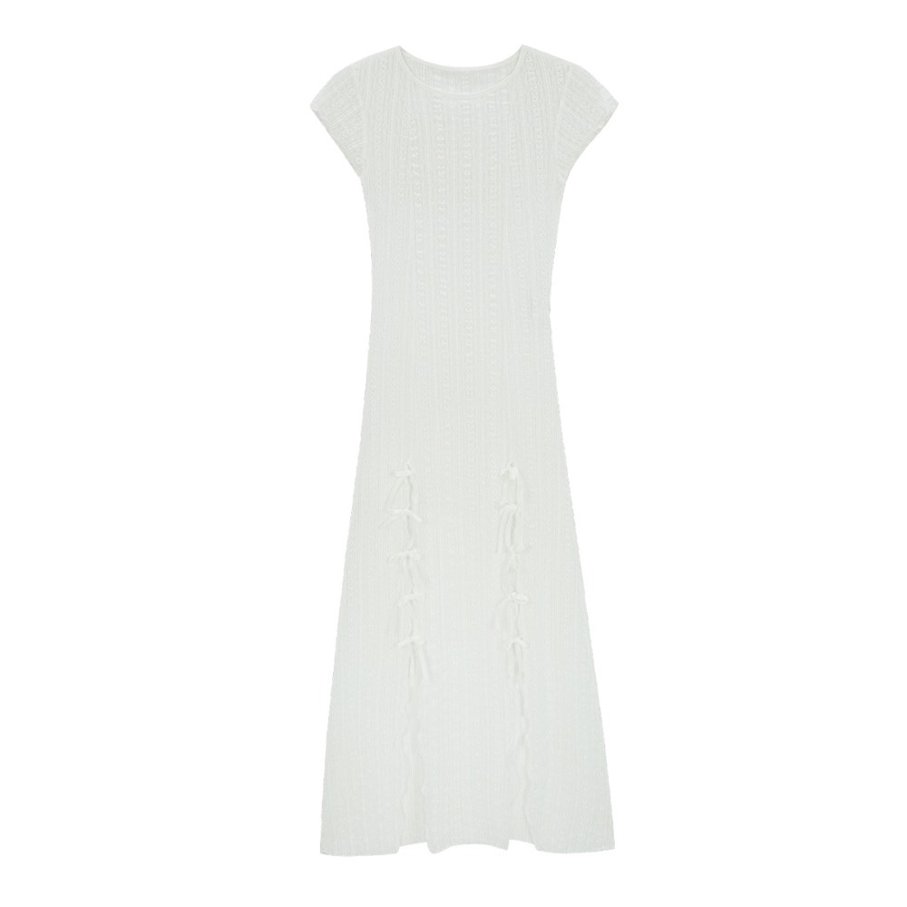 as if calie】☆RIBBON SLIT MAXI DRESS (as if calie