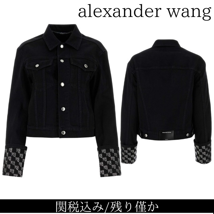 関税込★VIP価格【ALEXANDER WANG】長袖装飾デニムジャケット
