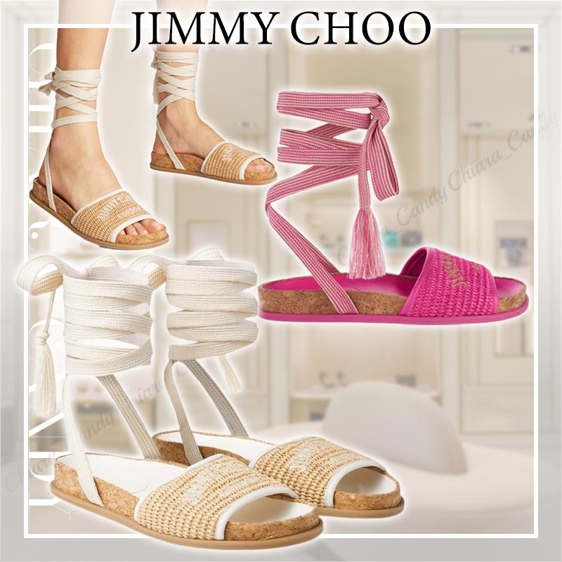 【24SS NEW】Jimmy Choo_woman / Gal フラット サンダル