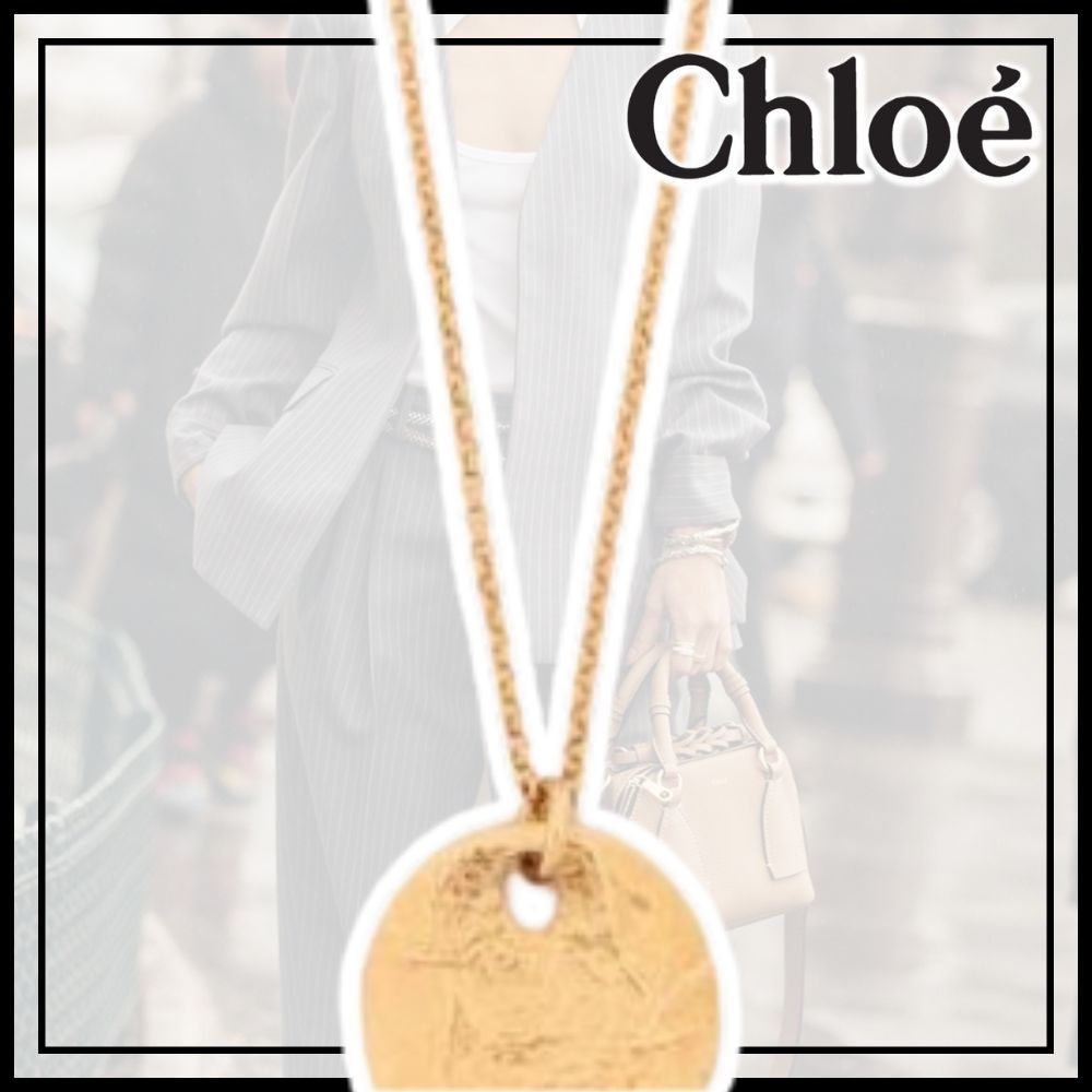 Outlet【Chloe】クロエ☆Penelope Bright Gold 丸型 ネックレス