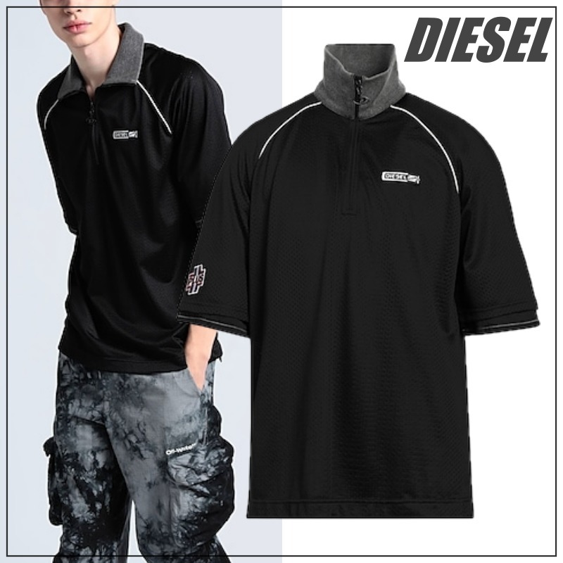 DIESEL☆ディーゼル ロゴ デニム タートルネック 半袖 Tシャツ