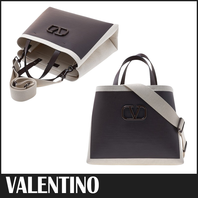 送料関税込☆VALENTINO Vロゴ ショルダー トートバッグ☆超人気