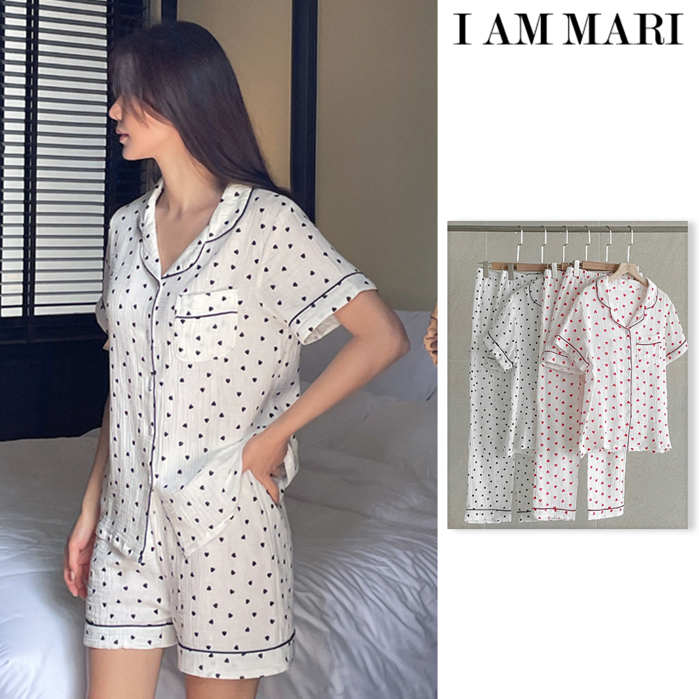 【I AM MARI】Rundil Heart Pajama Set (3pcs)