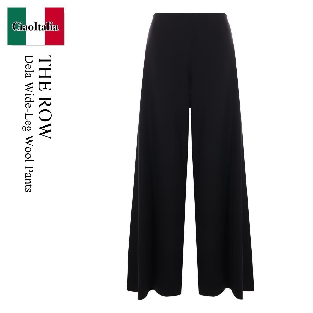 パンツ The Row Dela Wide-Leg Wool Pants