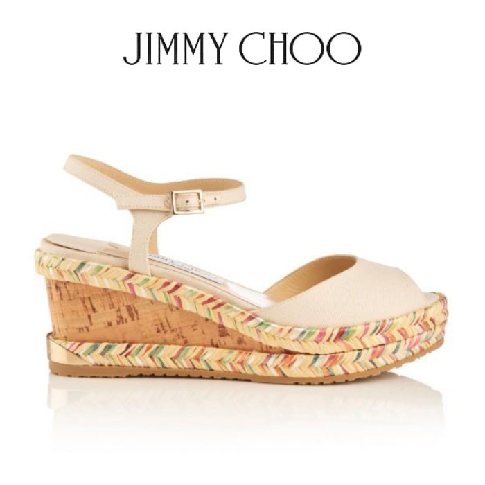 【JIMMY CHOO】Perla 70-Ocsr-Ecru サンダル★関税送料込み