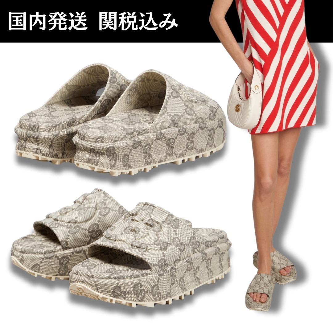 【関税込み】GUCCI GGプラットフォームスライド