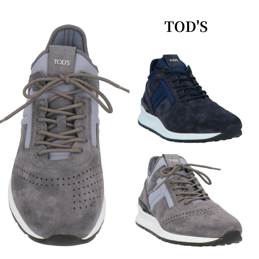 関税送料込【TOD'S】ロゴ レザースニーカー