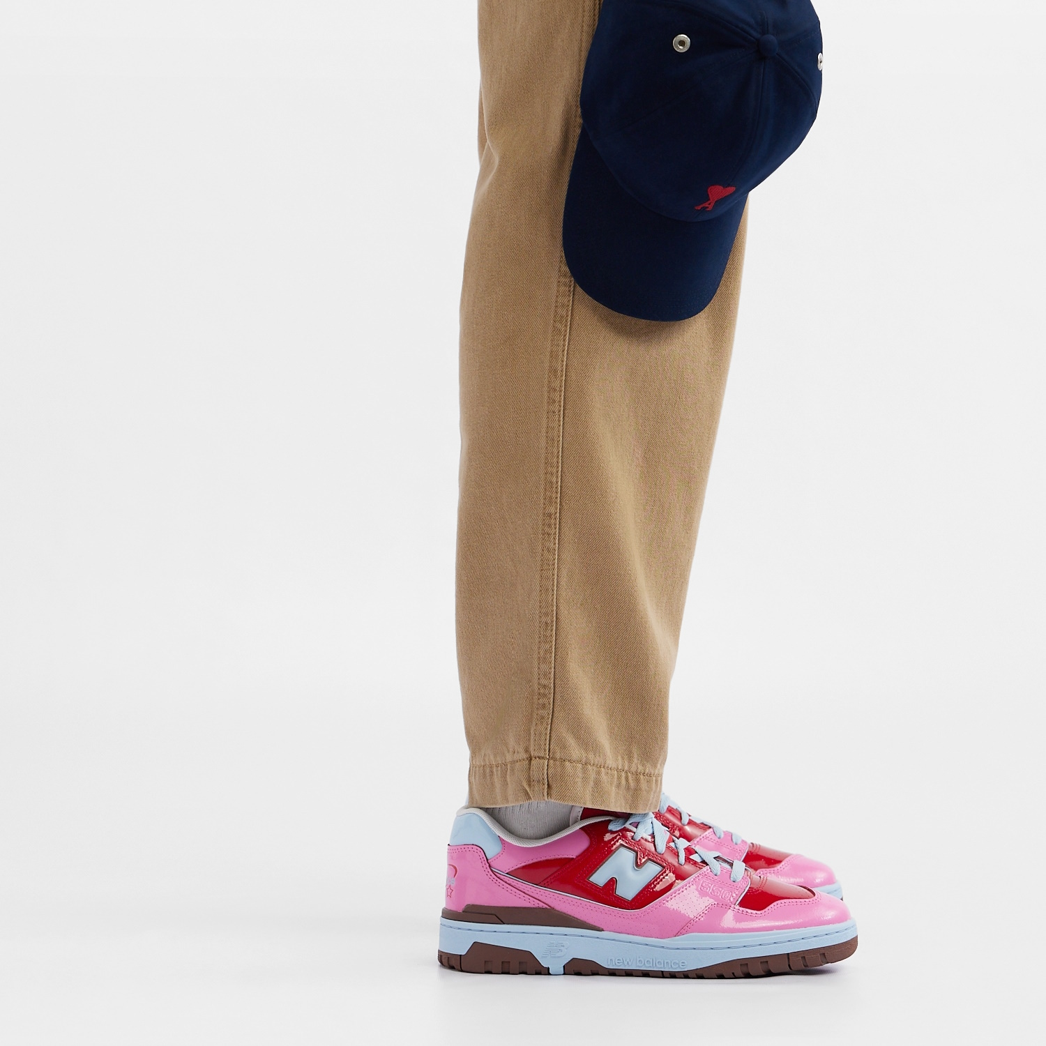 ★New Balance★BB550 'パテント'★ピンク/レッド/ブラウン★