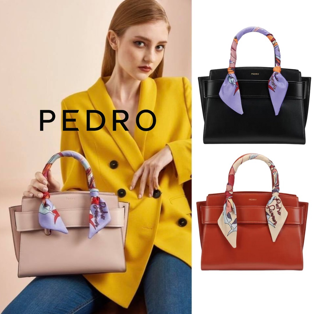 ペドロ PEDRO スカーフ付き ハンドバッグ ショルダーバッグ