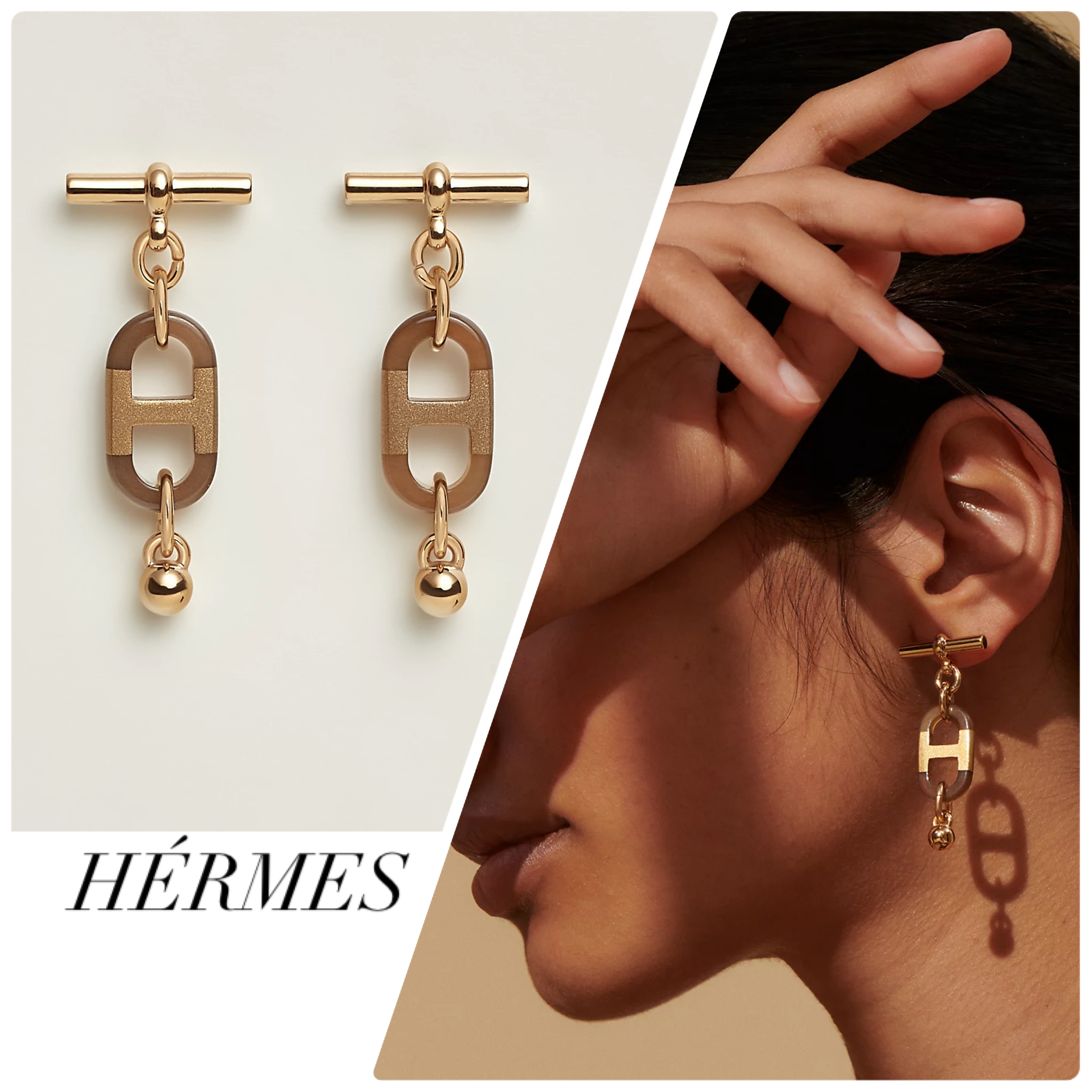エレガント◇Hermes ピアス Hermes sue Mer,PM