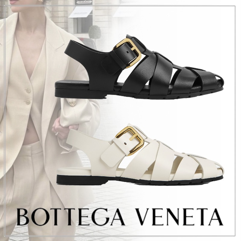大人気 BOTTEGA VENETA◆Alfie レザー フィッシャーマンサンダル