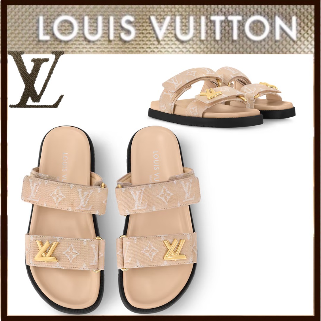 新作 ルイヴィトン ★ お洒落 サンセット ライン ミュール LV