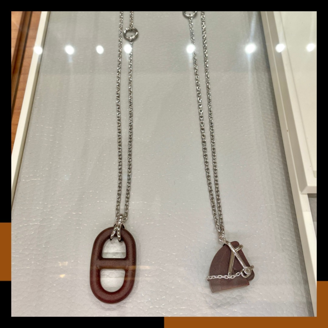 HERMES 人気 ネックレス 大人カジュアル お洒落 レザー Cheval