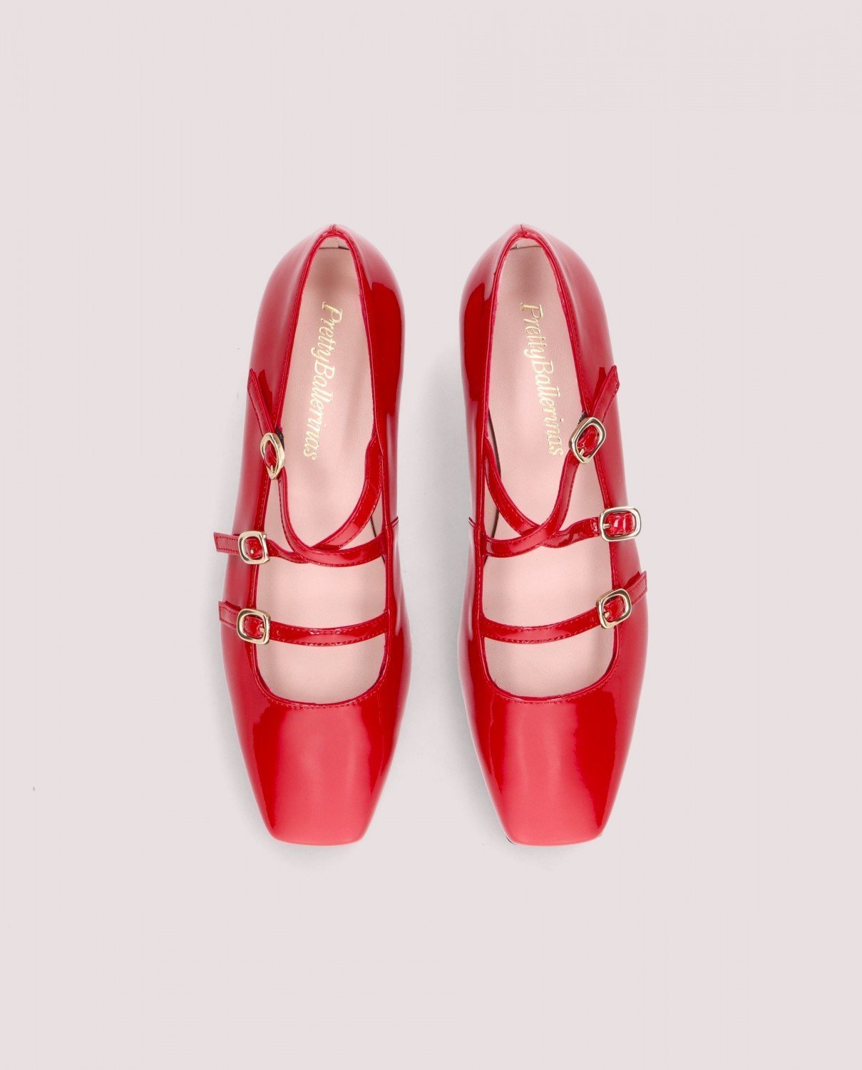 Pretty Ballerinas★スクエアトゥークロスストラップバレリーナ Pretty Ballerinas♪ビジューストラップスクエアトゥシューズ