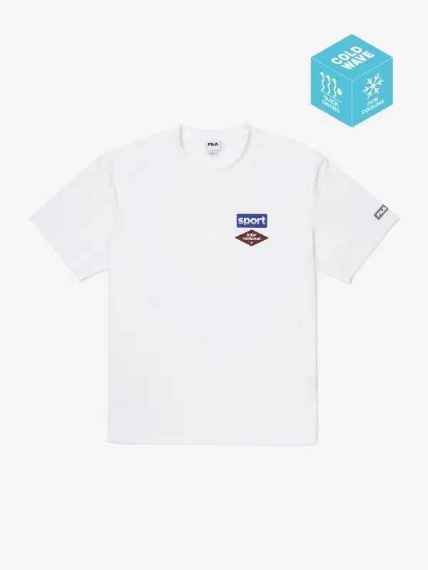 FILA★新商品★UNI_COLD WAVE グラフィックプリント冷感T_3色 FILA☆新商品☆UNI_COLD WAVE グラフィックプリント冷感T_3色