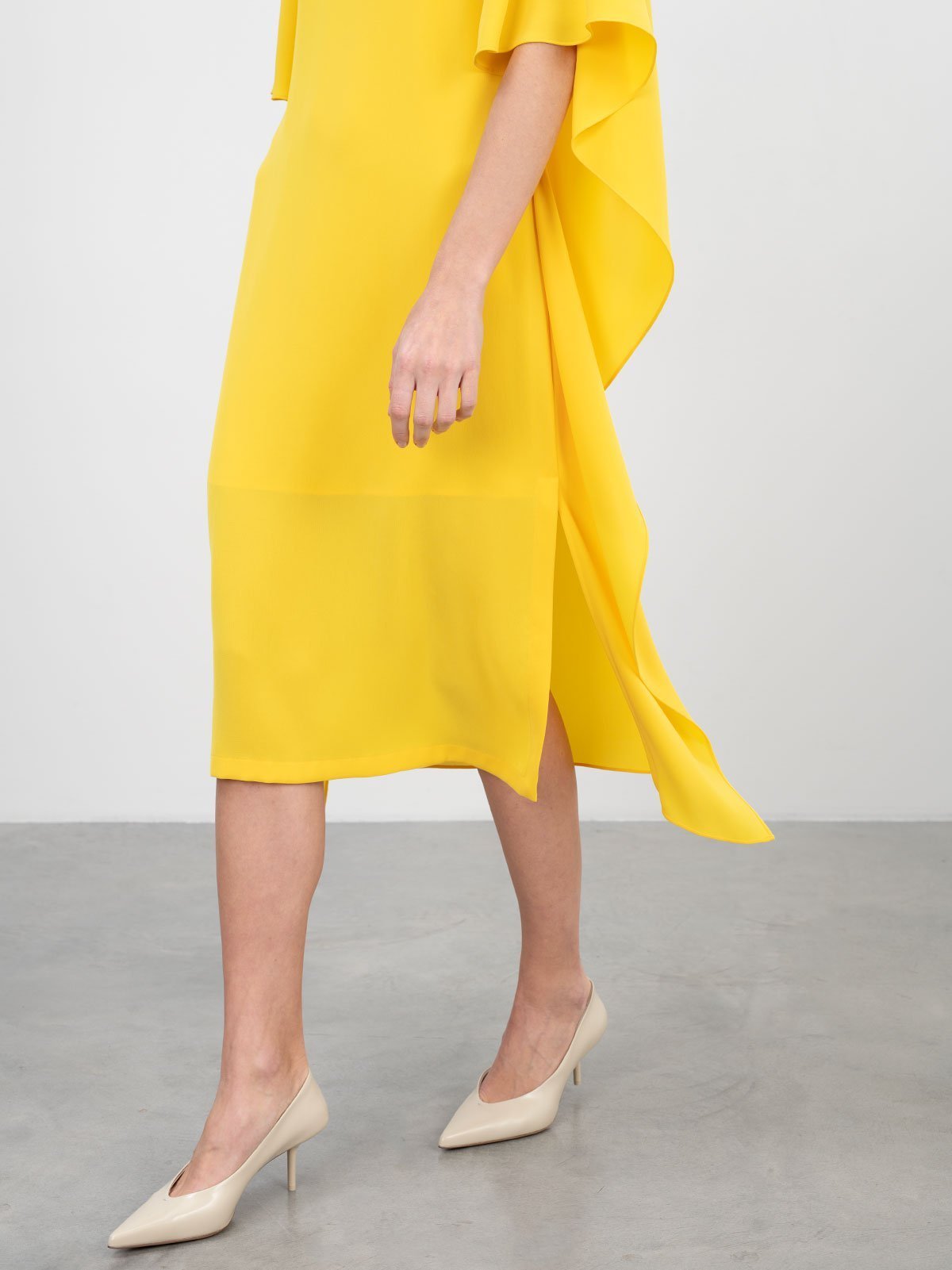 《送料無料》 MAXMARA Cady dress with drapes SHADOW