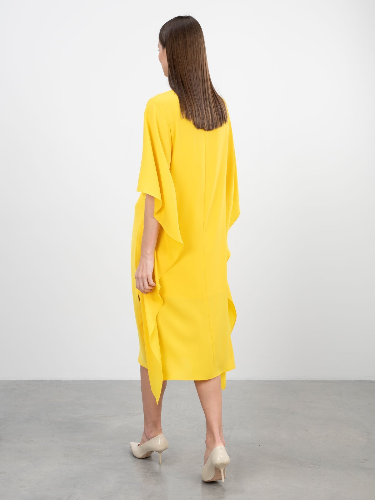 《送料無料》 MAXMARA Cady dress with drapes SHADOW
