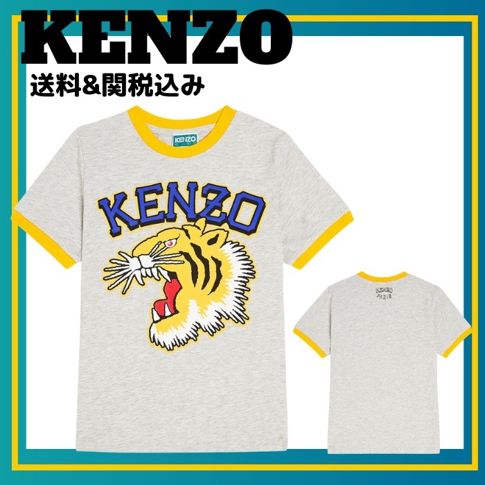 ☆関税込☆【KENZO】コットンジャージー Tシャツ ロゴプリント入 KENZO】Tiger コットンジャージーTシャツ (送料込み) (KENZO/T