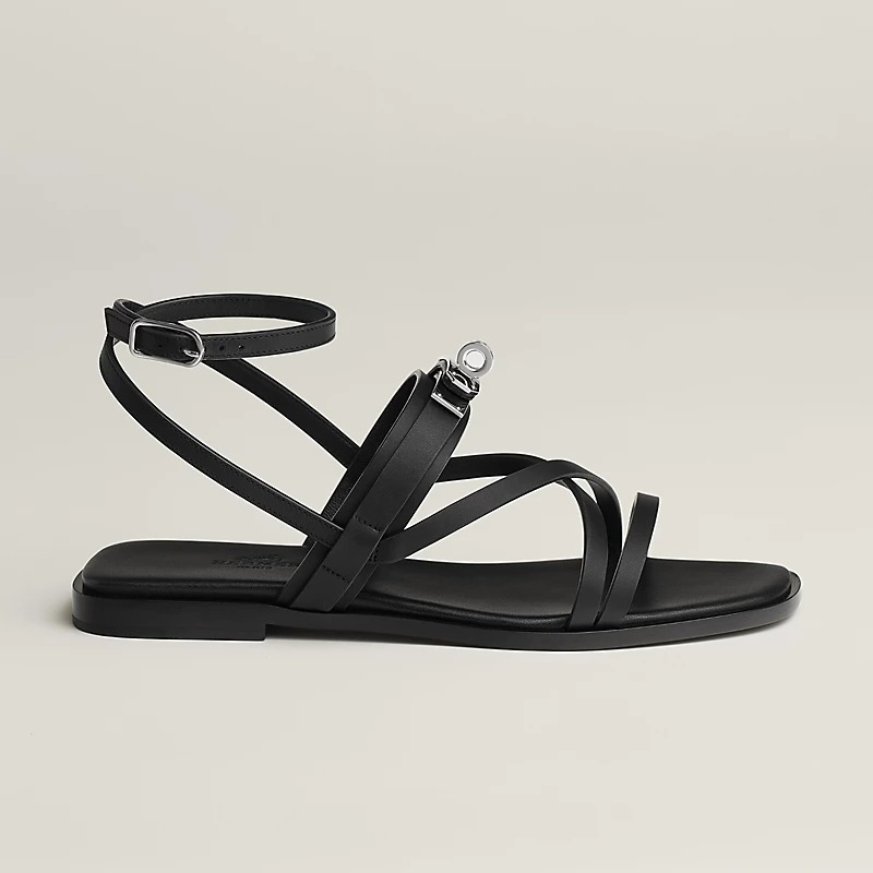 【涼しげデザイン♪】HERMES Juneケリーサンダル シンプルな美しさと快適さ】HERMES《June》ケリー サンダル