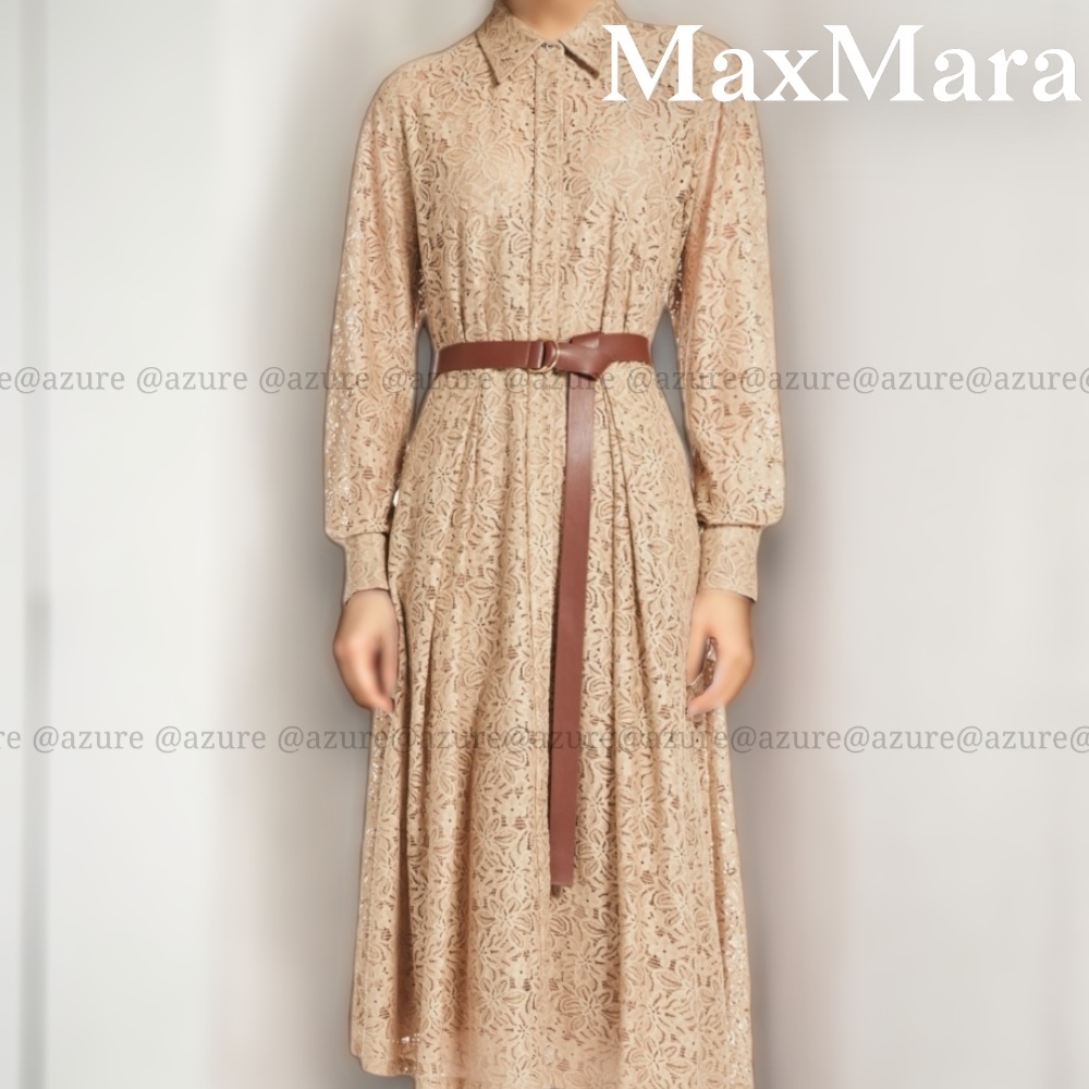 Max Mara】Capsula ウール カシミヤ リブニット ドレス