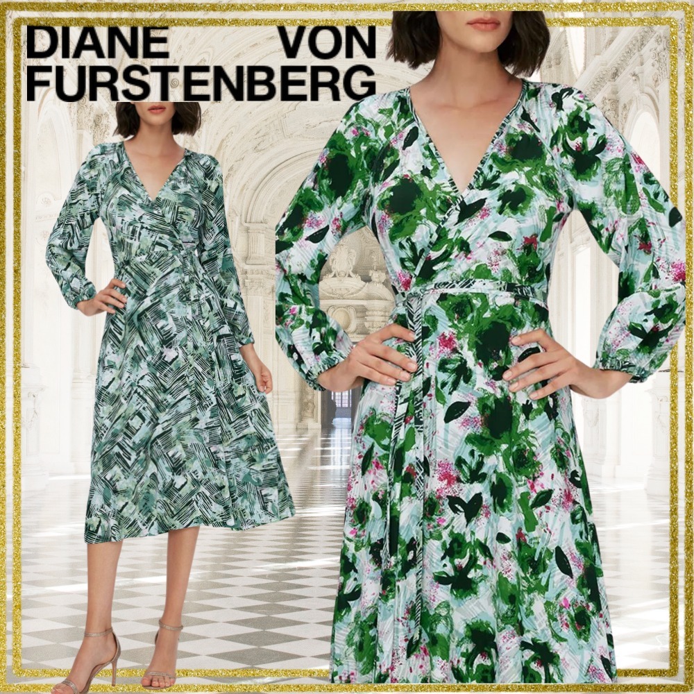 【関税込】DVF★主役リバーシブル ラップ ミディドレス
