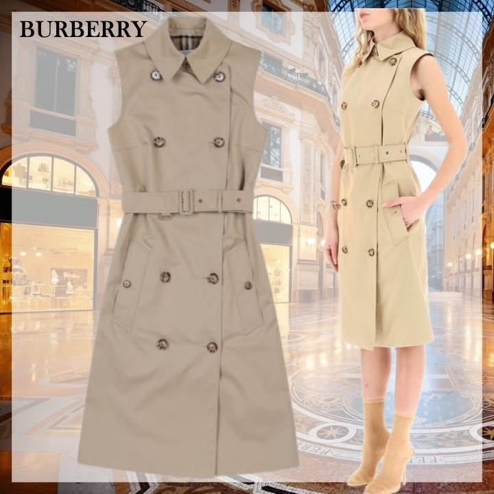 【BURBERRY】トレンチドレス ノースリーブワンピース