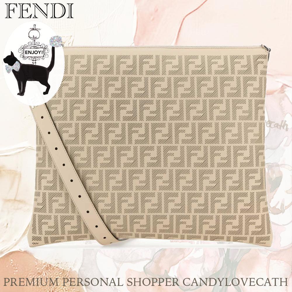 ショルダーバッグ FENDI Ivory Leather Fendi After Fendi Roma Shoulder Bag