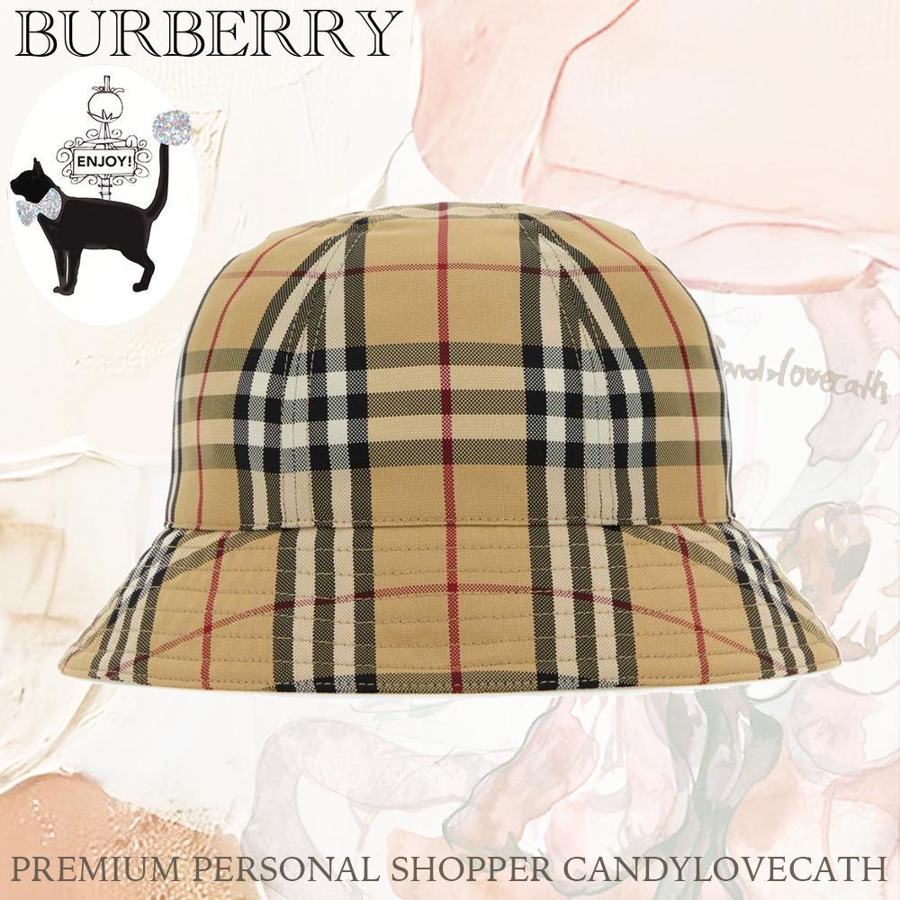 ハット BURBERRY Embroidered Nylon Bucket Bag