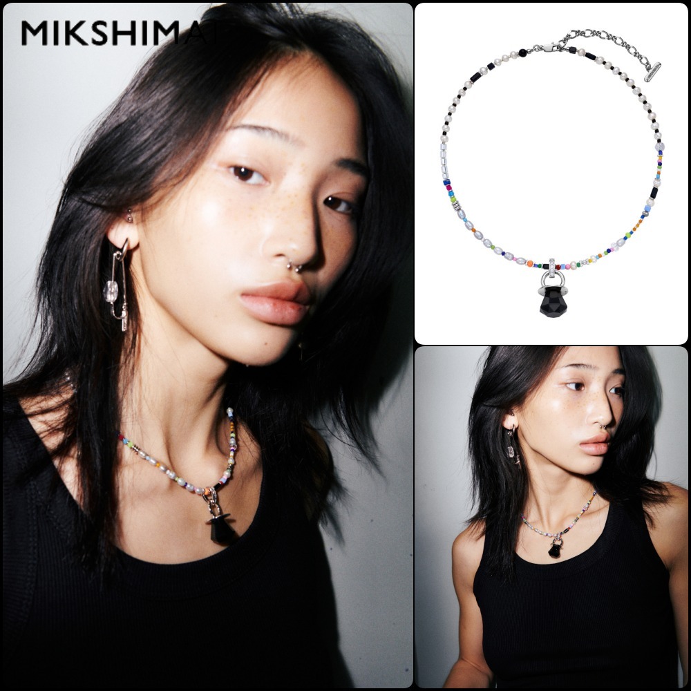 【Mikshimai】 VIBRANT BLACK NECKLACE