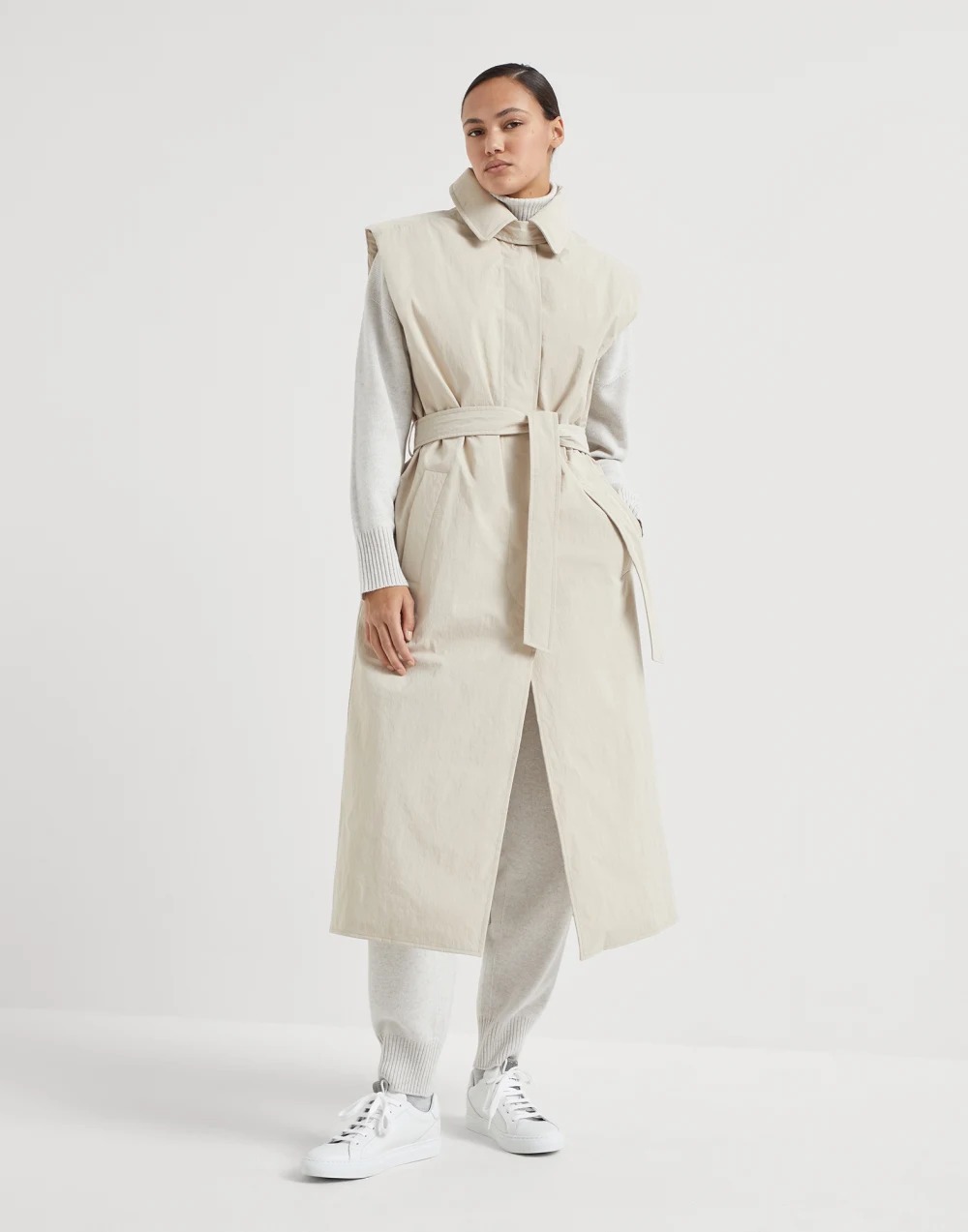 《送料無料》 BRUNELLO CUCINELLI Sleeveless trench coat