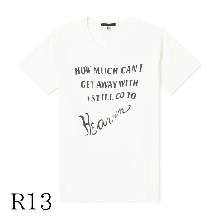 TXT スキズ着用 R13 コットンプリント ユニセックス Tシャツ