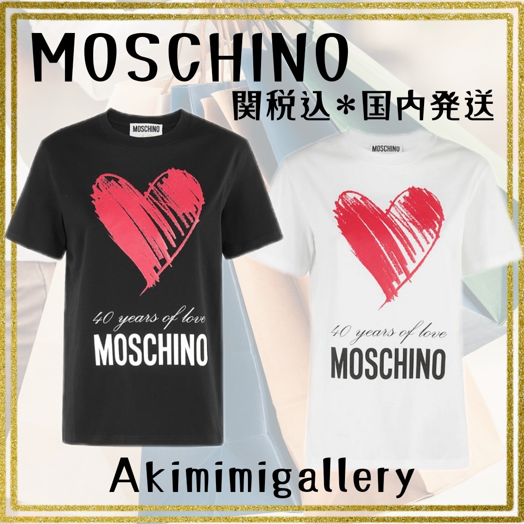 関税込＊国内発送 MOSCHINO（モスキーノ） ハートプリントT