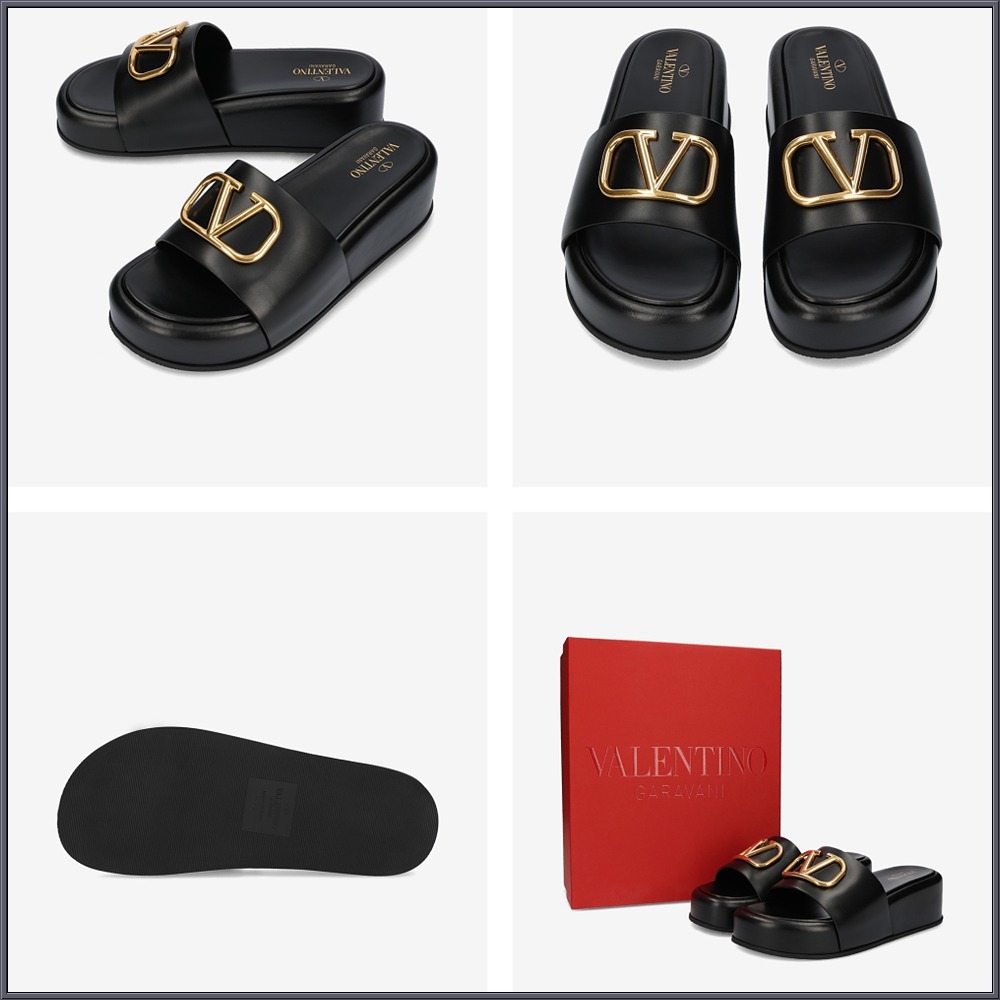 ☆Valentino☆セール! ループ プリント キャンバス サンダル ヴァレンティノ♢セール 現地価格 数量限定 完売必至 (VALENTINO